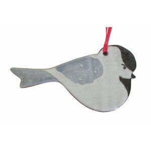 Chickadee Bird Ornament By Wayne Village Pottery Maine Bird Lover Gift